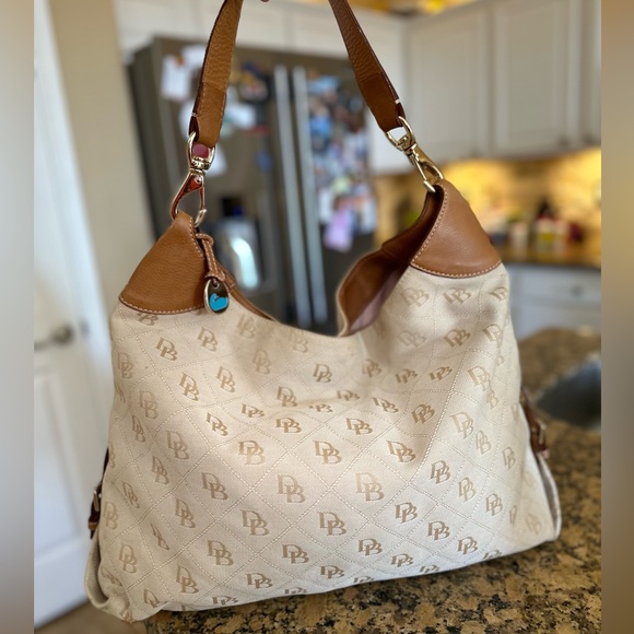 Dooney & Bourke canvas hobo style tote shopper bag • jumbo size - Picture 1 of 13